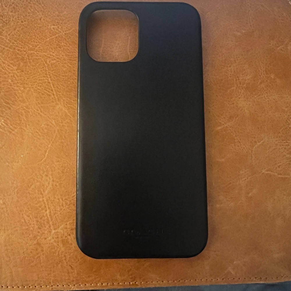 Coach Black Leather iPhone 12 Pro Max